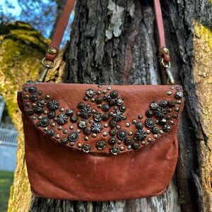Campomaggi Brown Embellished Crossbody Bag